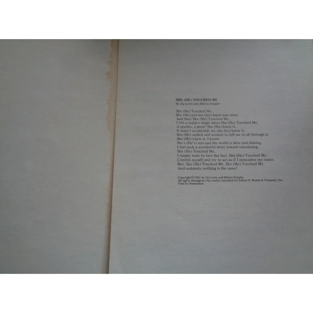 DRAT THE CAT SHE (HE) TOUCHED ME Guitar Vocal Piano Sheet Music